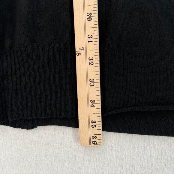 EILEEN FISHER Merino Jersey V-neck Layering Dress Womens Medium Black NWT Flawed - Picture 13 of 14